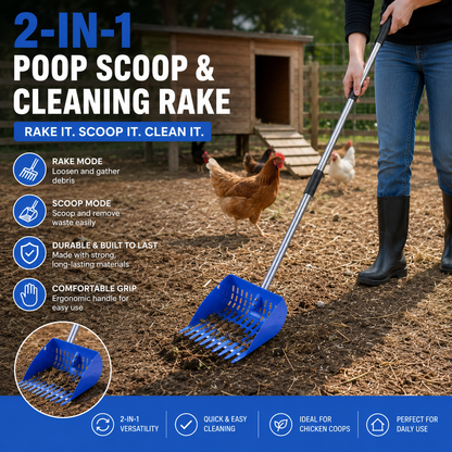 Clean Coop Rake & Shovel
