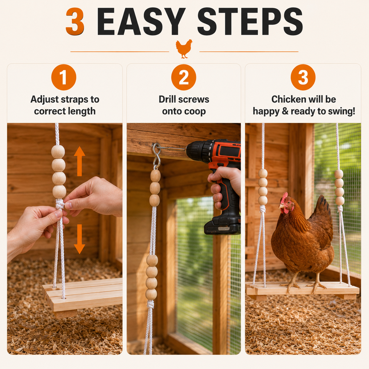 Chicken Play & Perch Swing