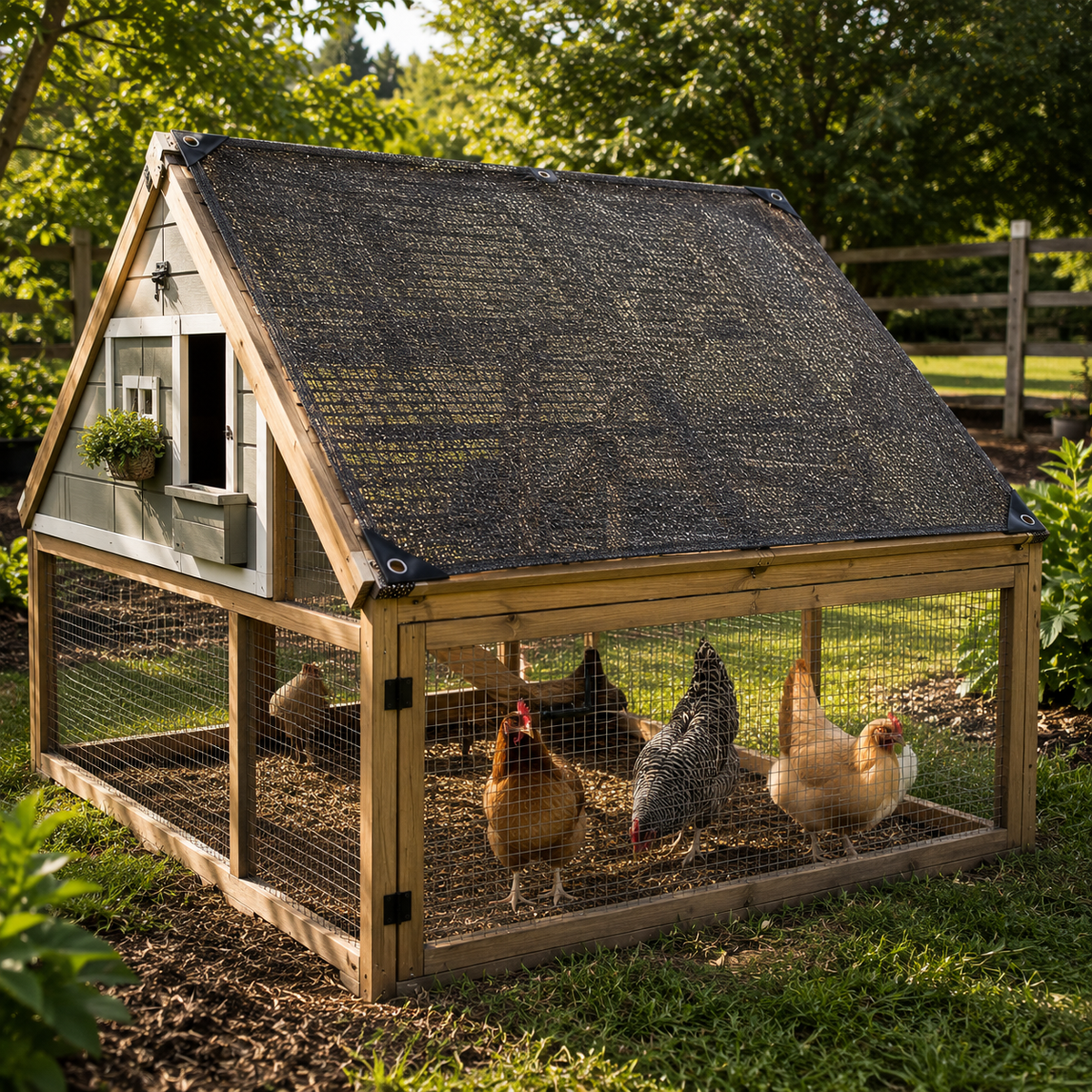 All-Weather Breathable Coop Shade Cloth