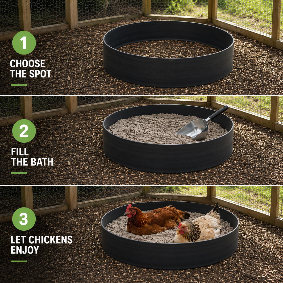 Premium Chicken Dust Bath Tub